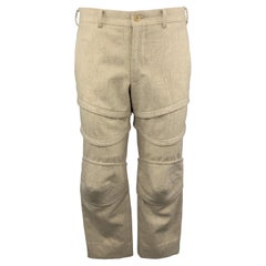 COMME des GARCONS HOMME PLUS Taille M Pantalon à empiècements en armure avoine