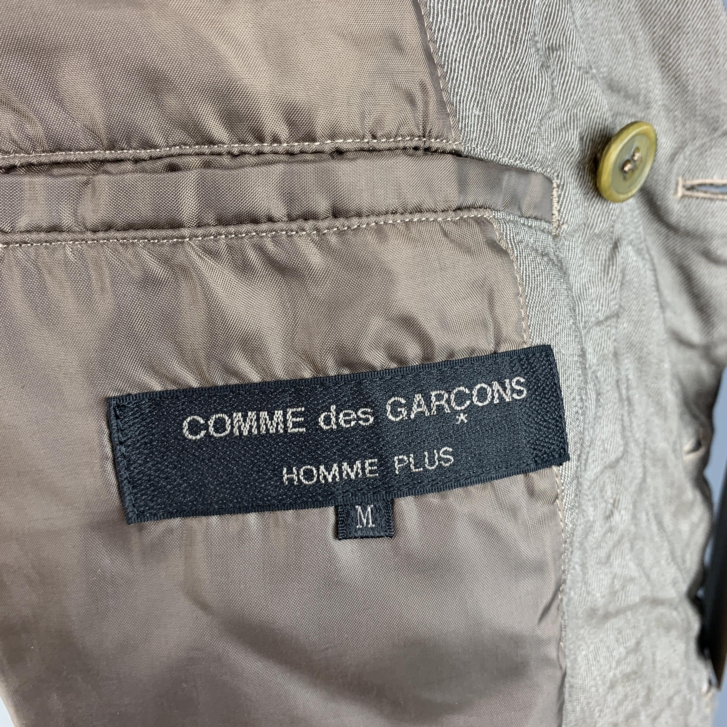 COMME des GARCONS HOMME PLUS Size M Olive Textured Double Breasted Military Jack 2