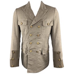 COMME des GARCONS HOMME Taglia PLUS M Oliva con doppio petto Militare