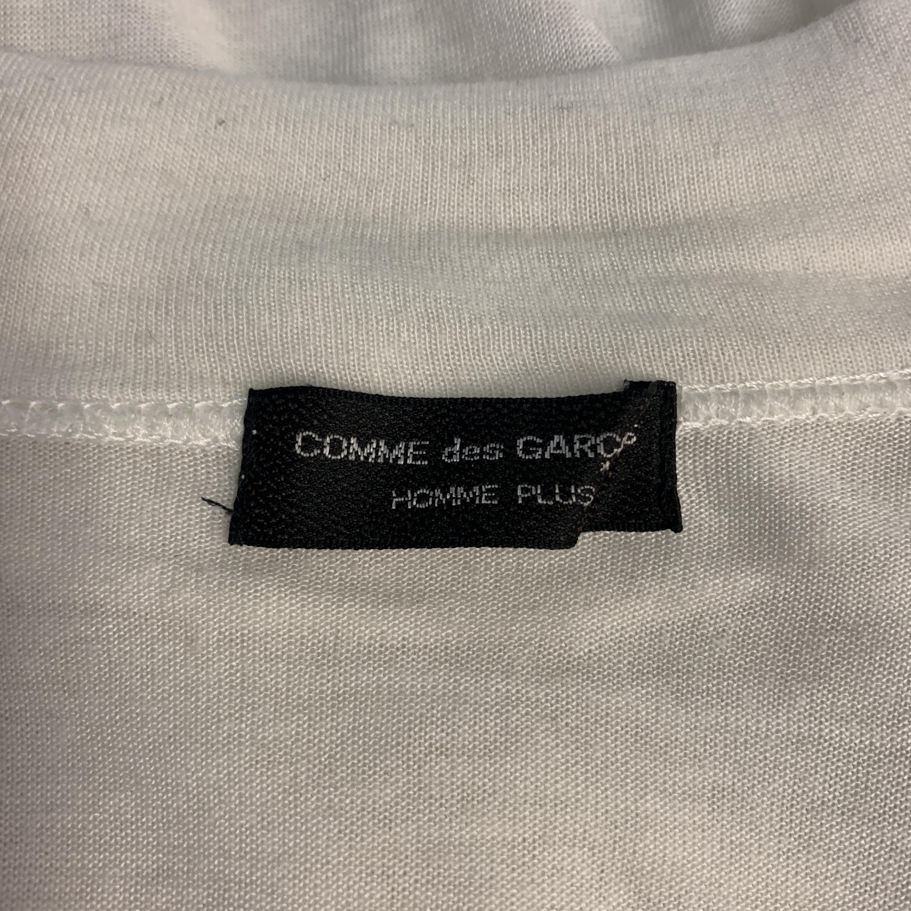 COMME des GARCONS HOMME PLUS Size M White Acrylic Mock Neck T-shirt 3