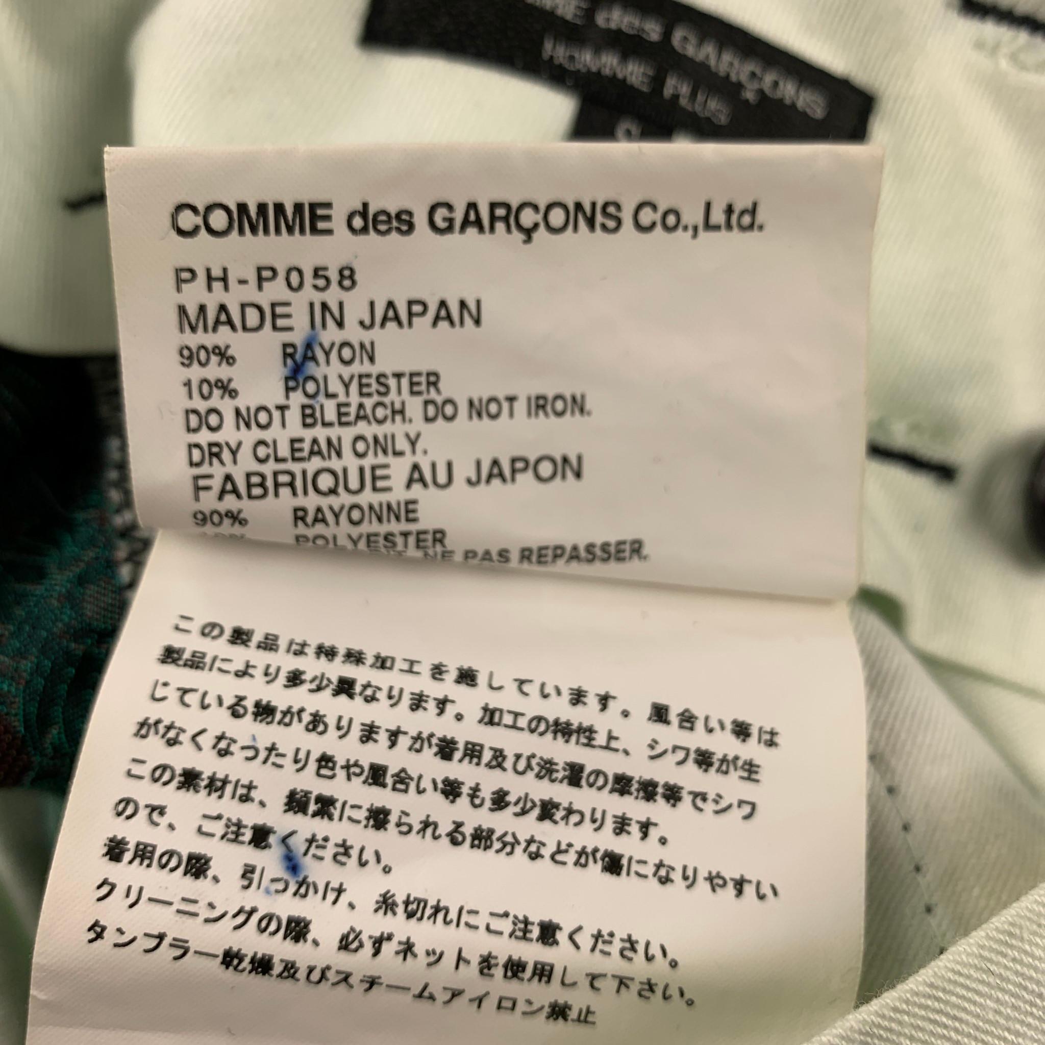 Men's COMME des GARCONS HOMME PLUS Size S Black & Gold Rayon / Polyester Pants