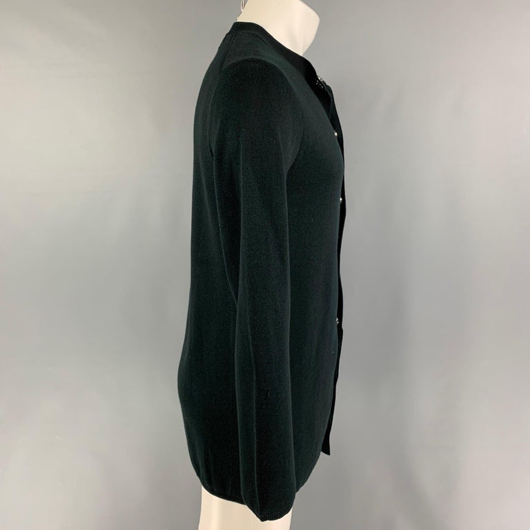 COMME des GARCONS HOMME PLUS Size S Black Long Sleeve Cardigan For