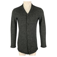 COMME des GARCONS HOMME PLUS Size S Dark Gray Acrylic Blend Buttoned Cardigan