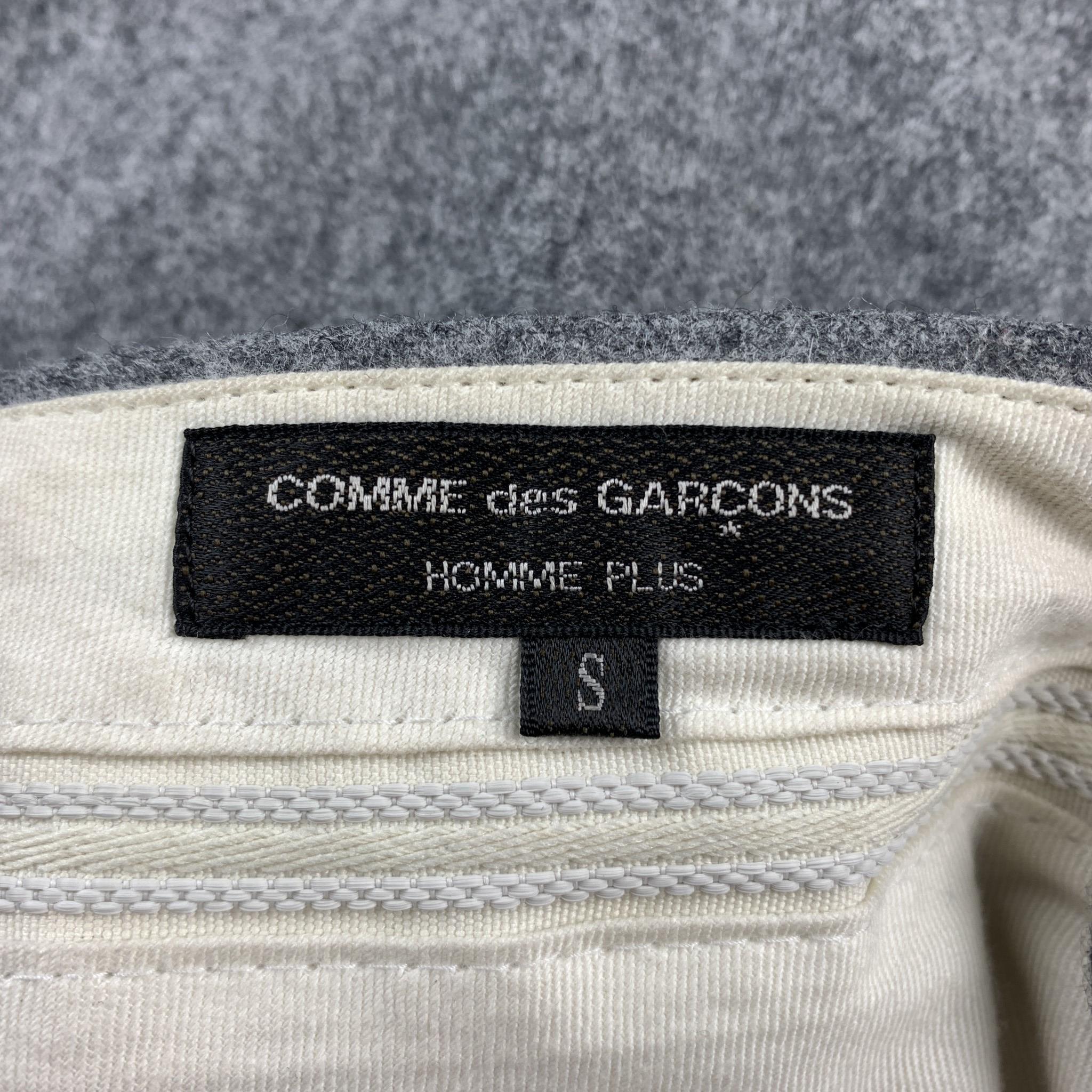 COMME des GARCONS HOMME PLUS Size S Grey Stitched Wool Blend Dress Pants 1