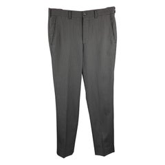 COMME des GARCONS HOMME PLUS Size S Stripe Wool Blend Zip Fly Dress Pants