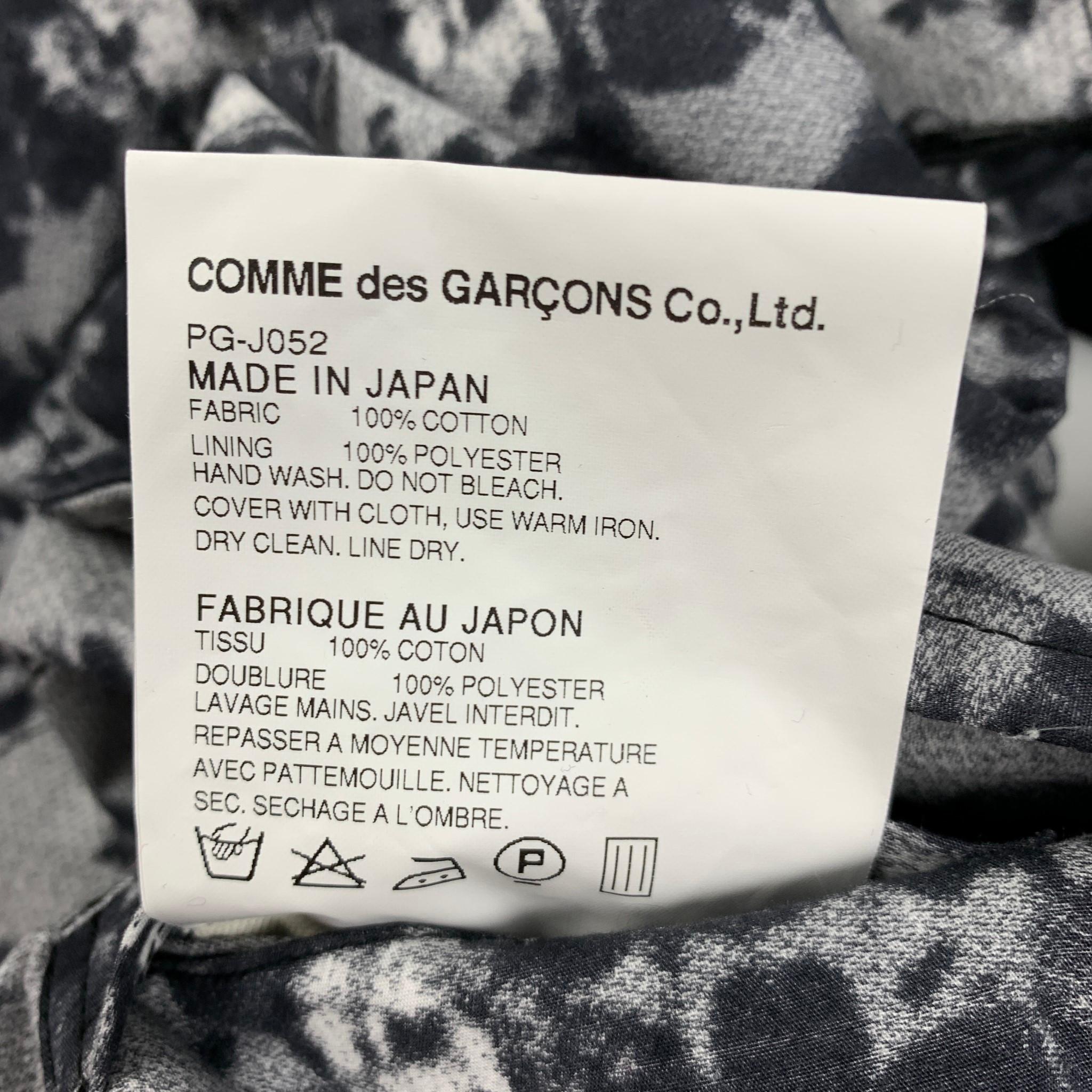 COMME des GARCONS HOMME PLUS Size XL Black White Skulls Cotton Sport Coat 3