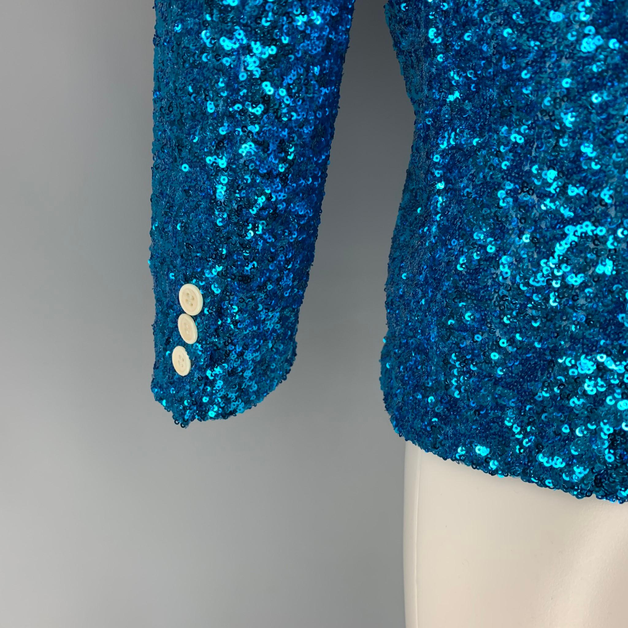 turquoise sequin jacket