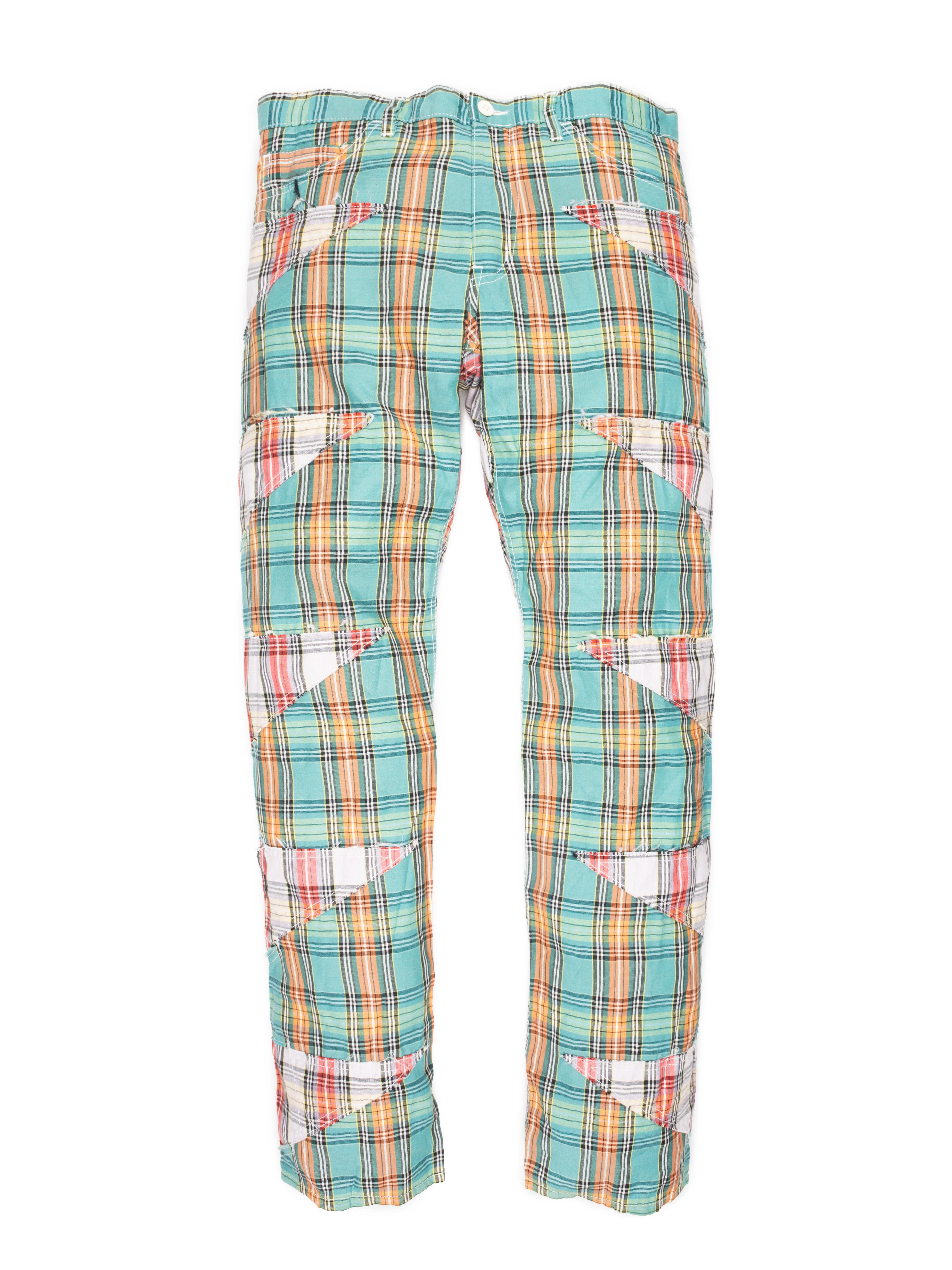 Comme des Garçons Homme Plus SS2014 Reconstructed Plaid Pants In Good Condition In Beverly Hills, CA