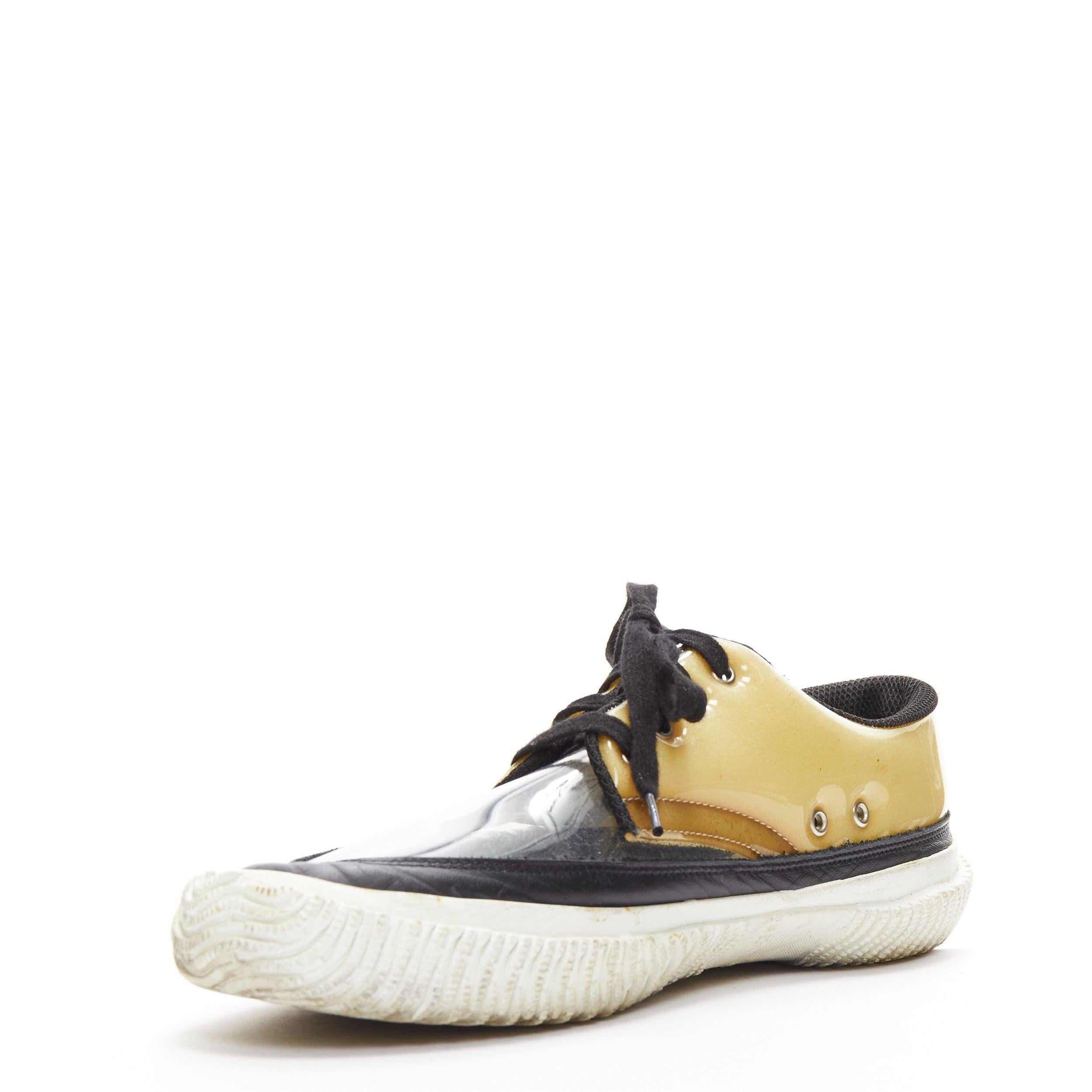 COMME DES GARCONS HOMME PLUS Switching clear beige PVC foam sneakers EU42 In Good Condition For Sale In Hong Kong, NT