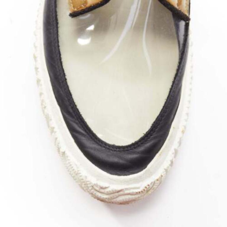 COMME DES GARCONS HOMME PLUS Baskets Switching en mousse PVC beige clair EU42 en vente 1