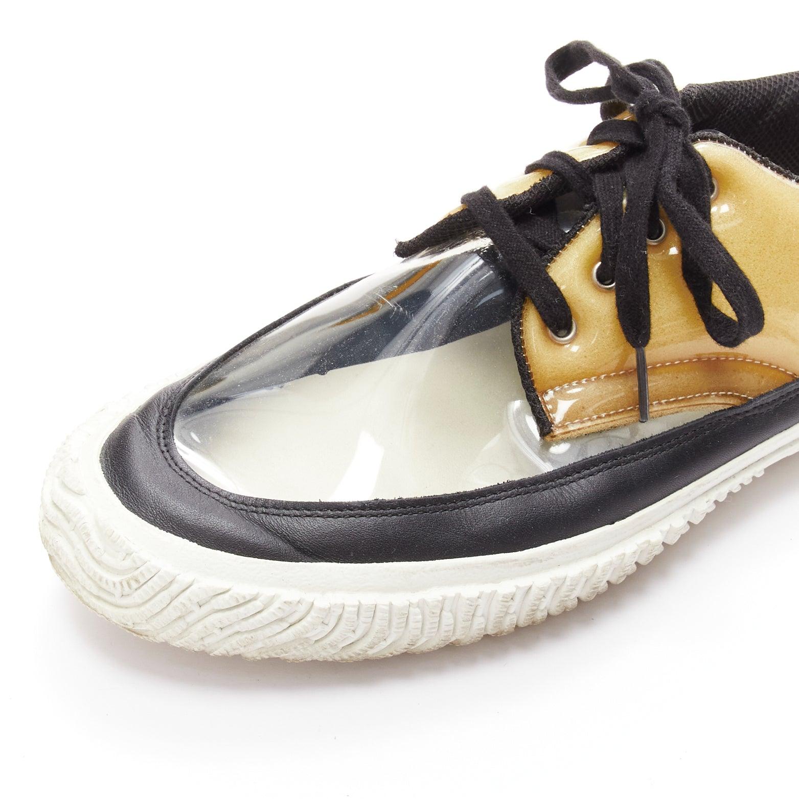 COMME DES GARCONS HOMME PLUS Switching clear beige PVC foam sneakers EU42 For Sale 2