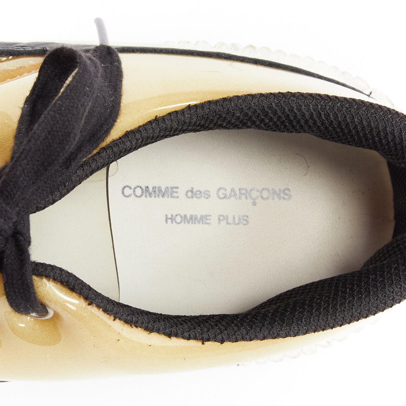 COMME DES GARCONS HOMME PLUS Switching clear beige PVC foam sneakers EU42 For Sale 4