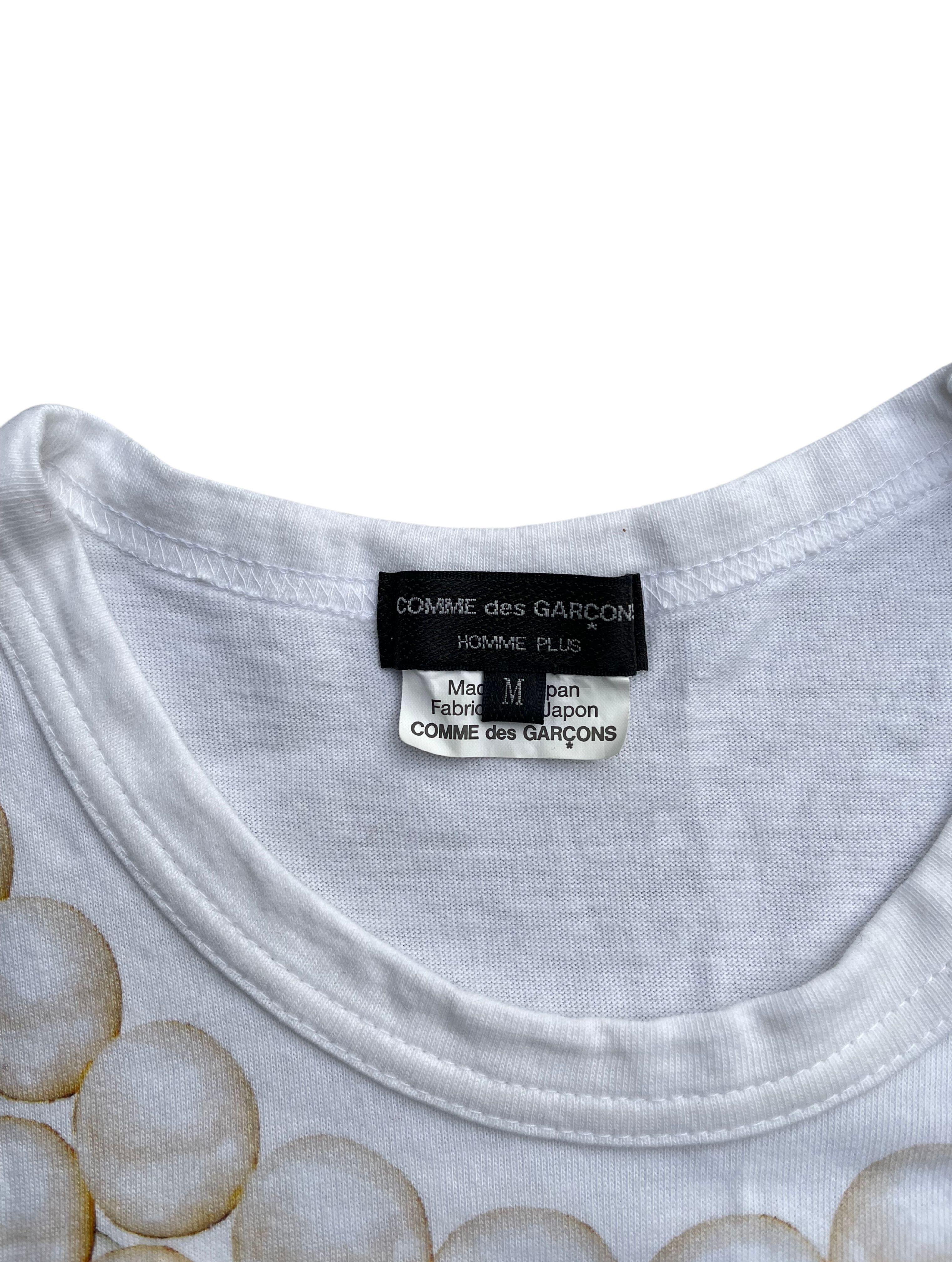 Comme Des Garcons Homme Plus Trompe L'oeil Pearl T-Shirt, Spring Summer 2020 For Sale 1