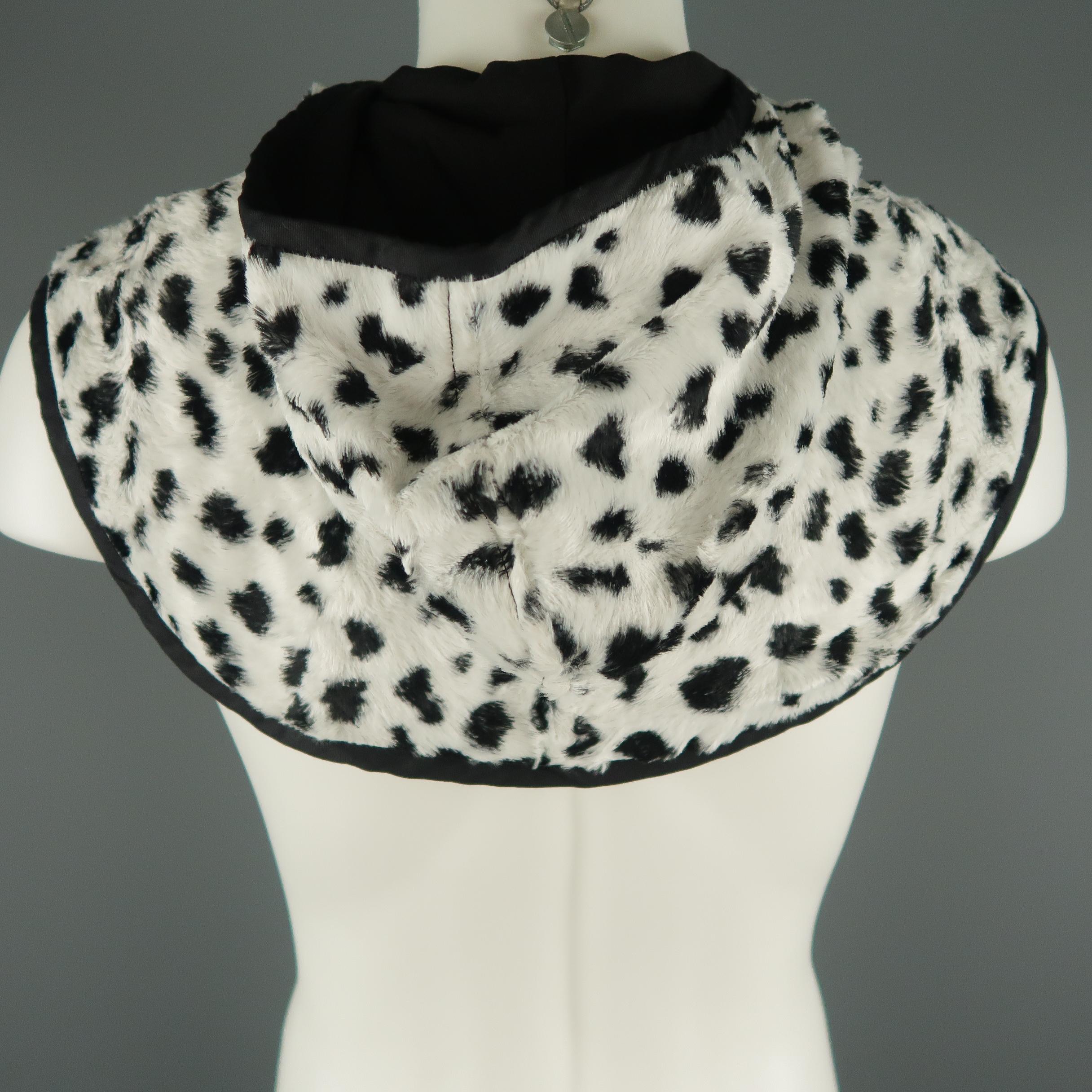black and white spotted fur