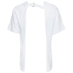 COMME DES GARCONS HOMME PLUS white cotton buckle strap open back t-shirt M