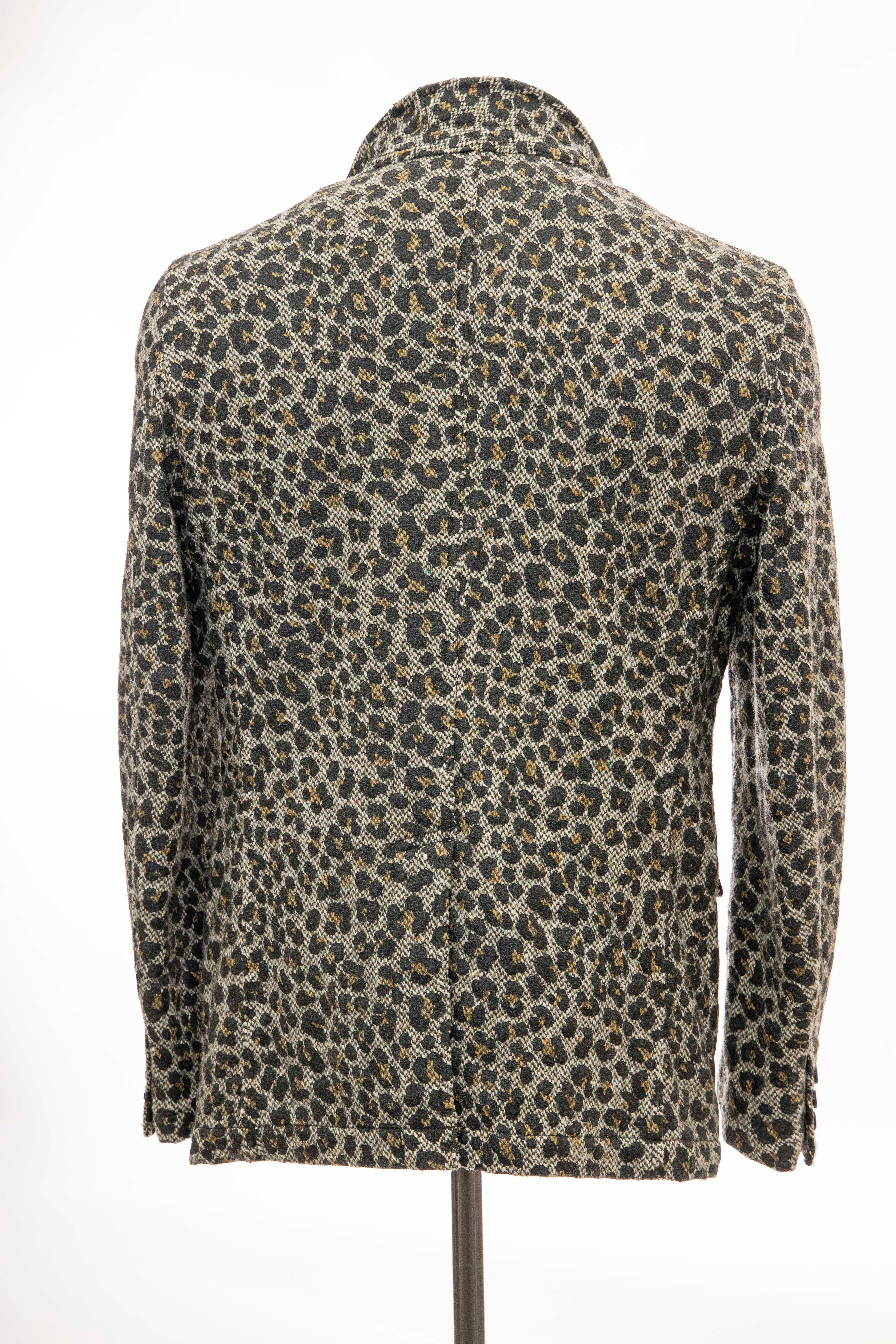 Comme des Garcons Homme Plus Wool Tweed Leopard Print Blazer, Fall 2009 Herren im Angebot