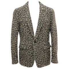 Comme des Garcons Homme Plus Wool Tweed Leopard Print Blazer, Fall 2009 For  Sale at 1stDibs