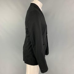 COMME des GARCONS HOMME Size L Black Cotton Blend Sport Coat