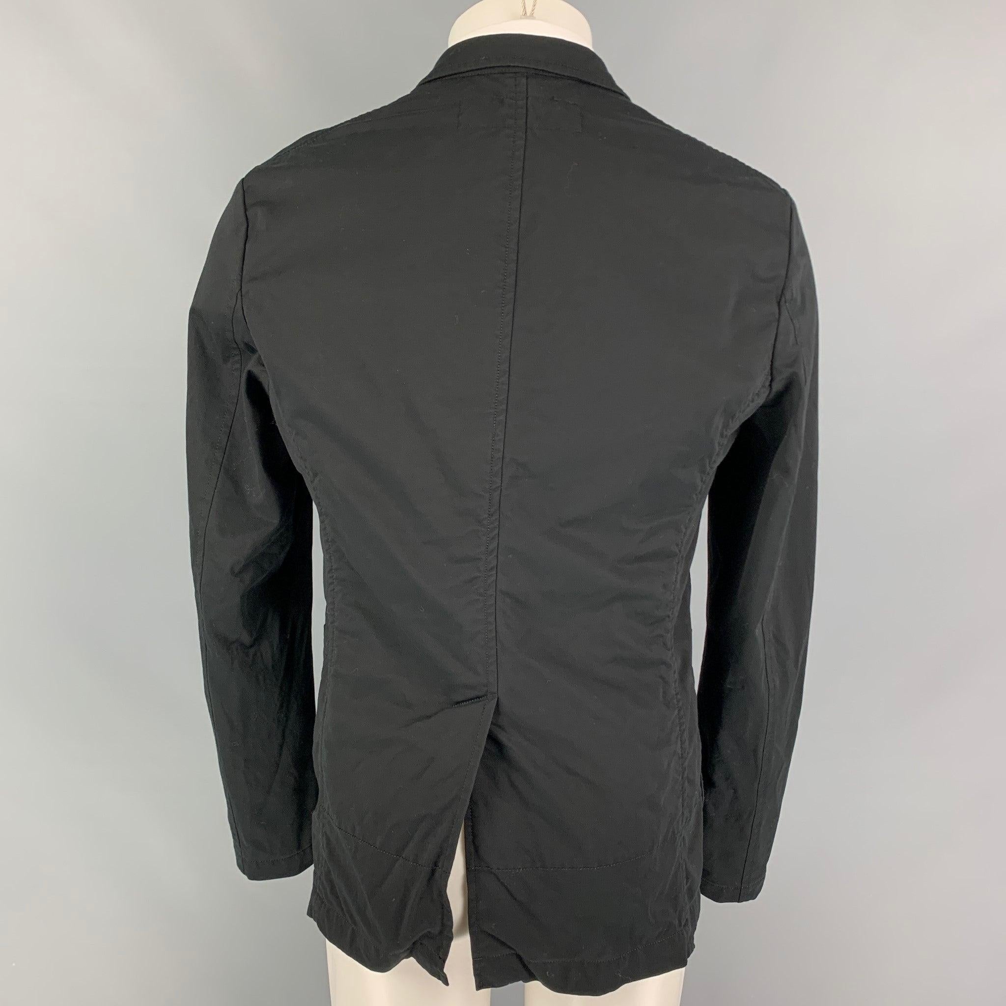 COMME des GARCONS HOMME Size L Black Cotton Blend Sport Coat In Excellent Condition For Sale In San Francisco, CA