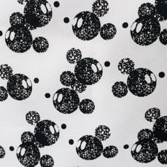 COMME des GARCONS HOMME Taille L Mickey Mouse Blanc Noir Chemise en coton à manches longues