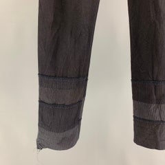 COMME des GARCONS HOMME Taglia L Pantaloni casual in nylon e cotone patchwork navy
