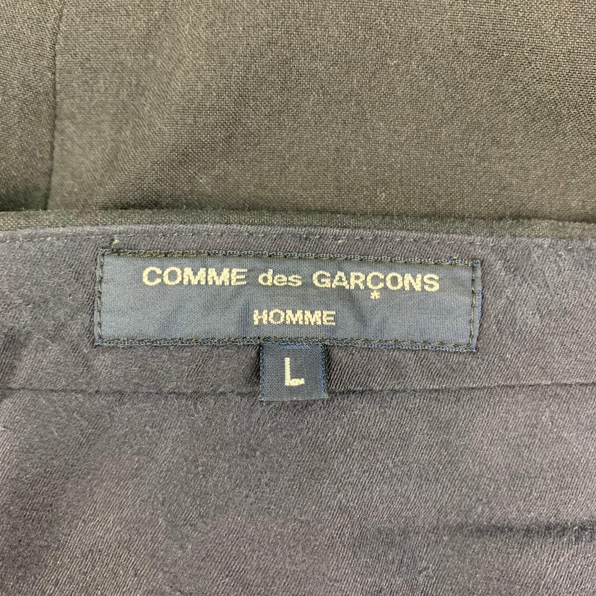 COMME des GARCONS HOMME Size L Navy Patchwork Nylon Cotton Casual Pants 2