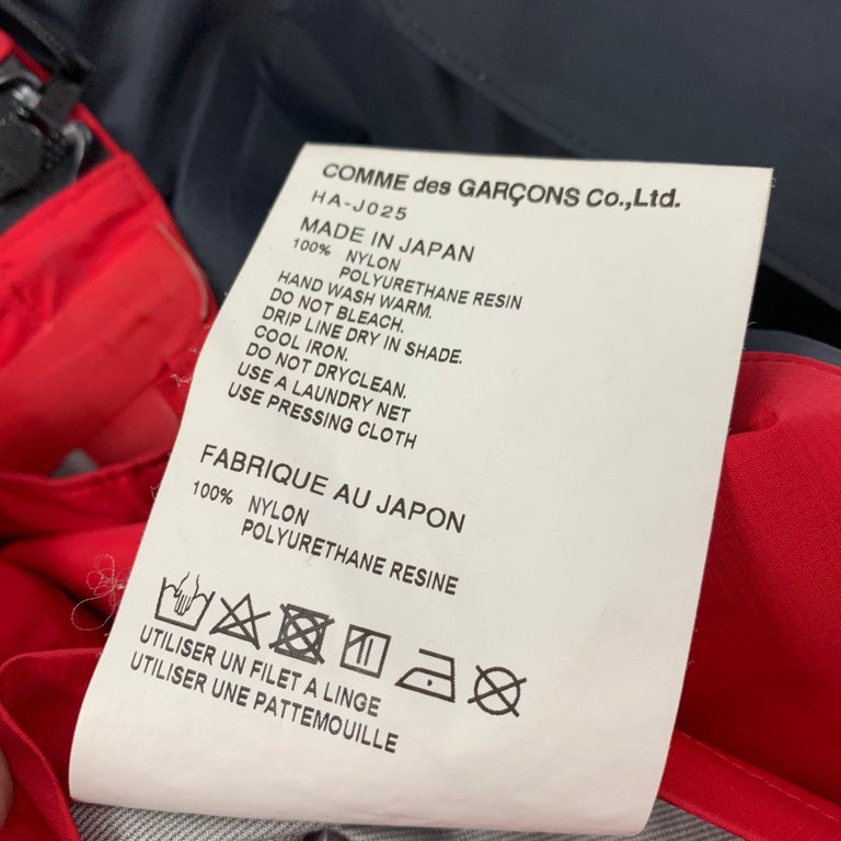 COMME des GARCONS HOMME Size L Navy Red Color Block Nylon Jacket For ...