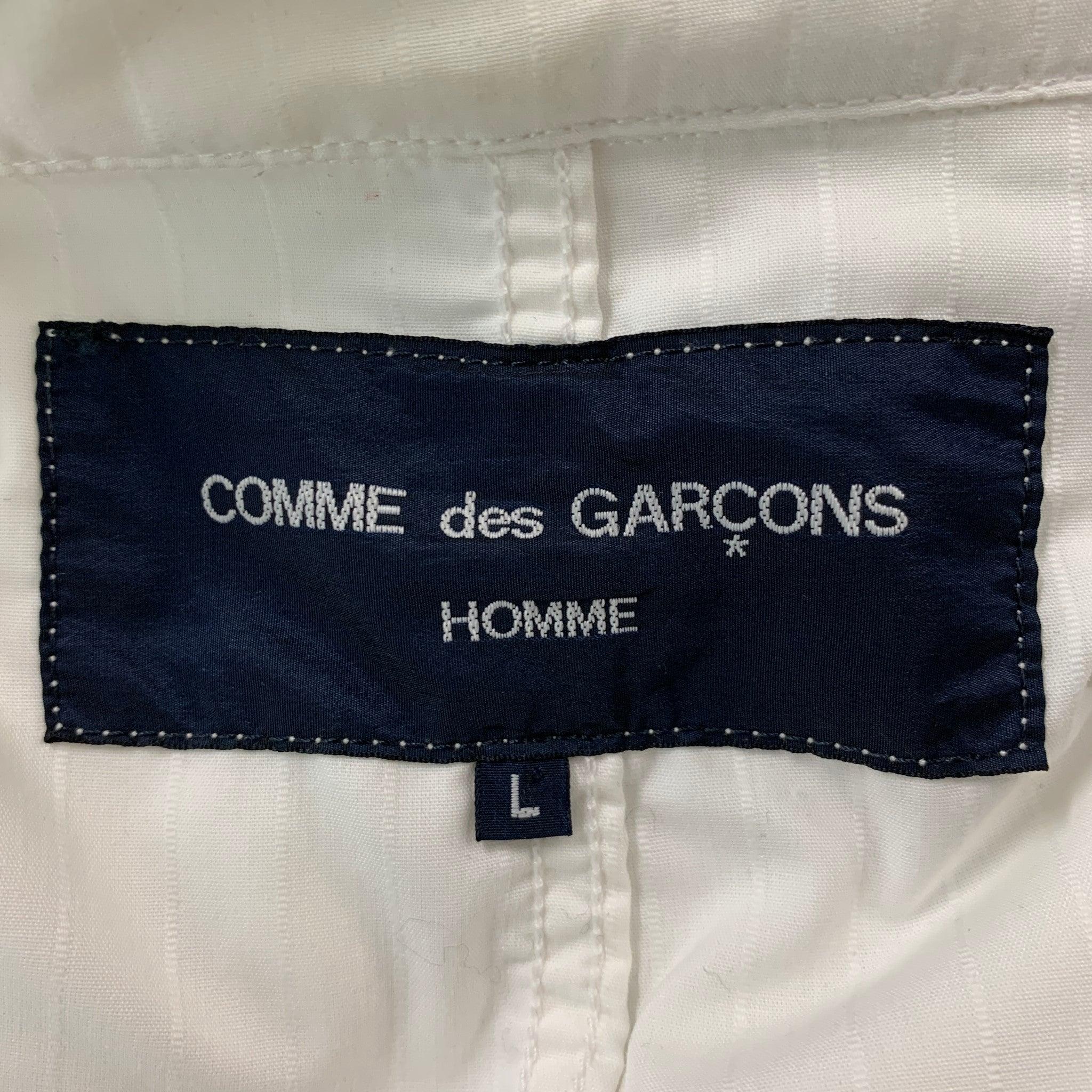 COMME des GARCONS HOMME Size L Solid Polyester Parka Coat For Sale 1