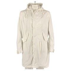 COMME des GARCONS HOMME Size L Solid Polyester Parka Coat