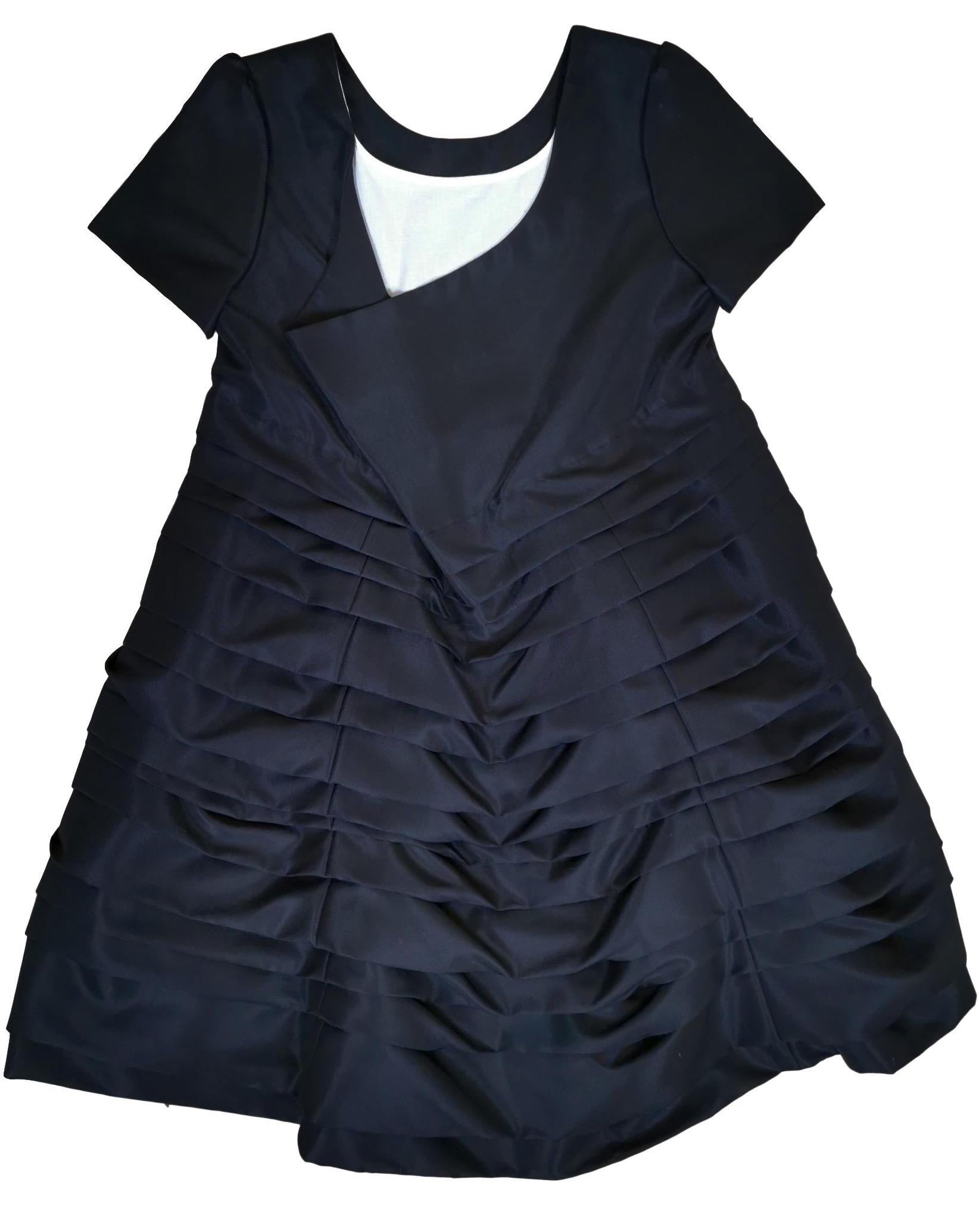 Comme des Garcons Horizontal Pleated Dress with Back Flap 1994 For Sale 5