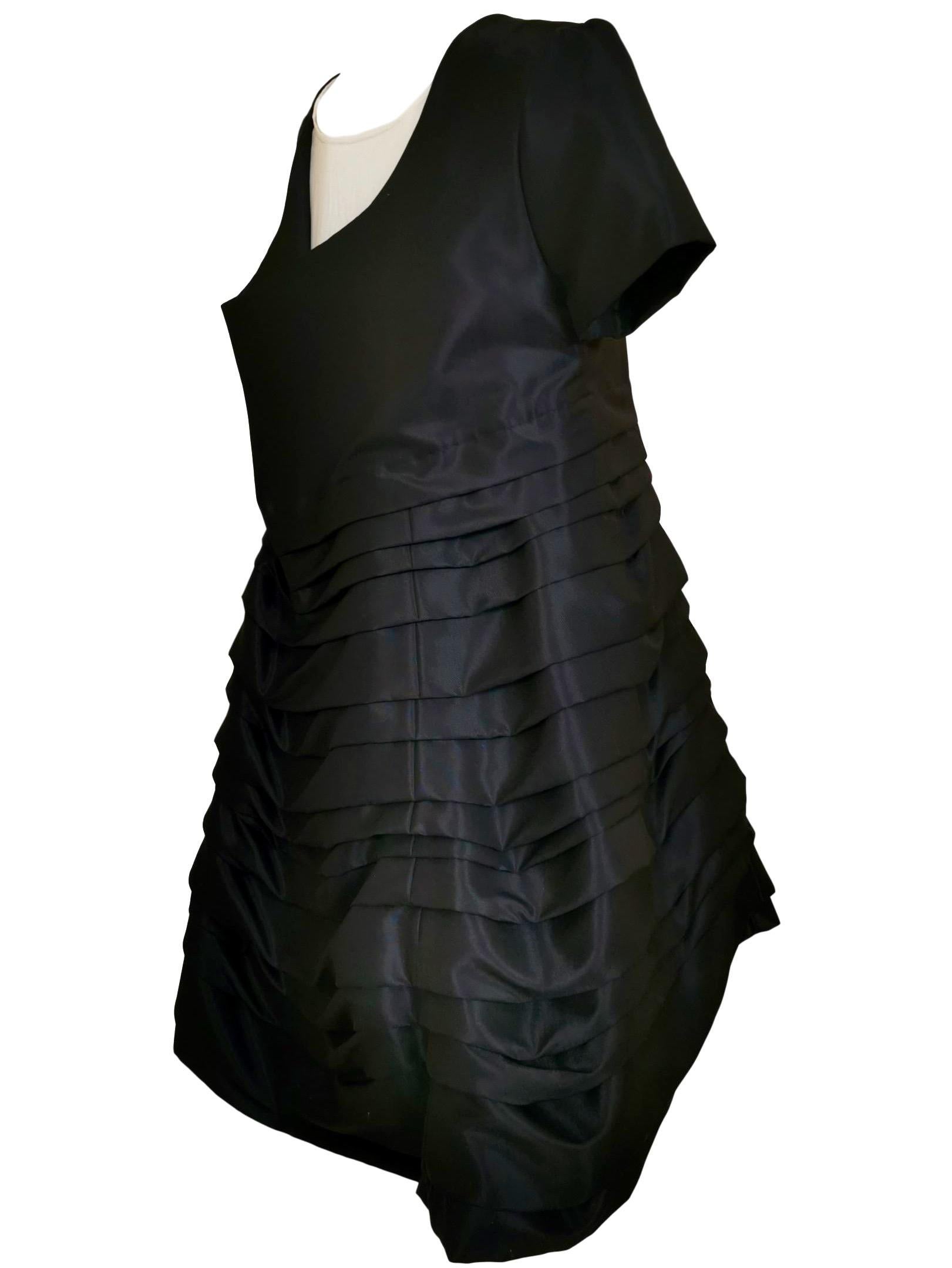 Comme des Garcons Horizontal Pleated Dress with Back Flap 1994 In Good Condition For Sale In Bath, GB