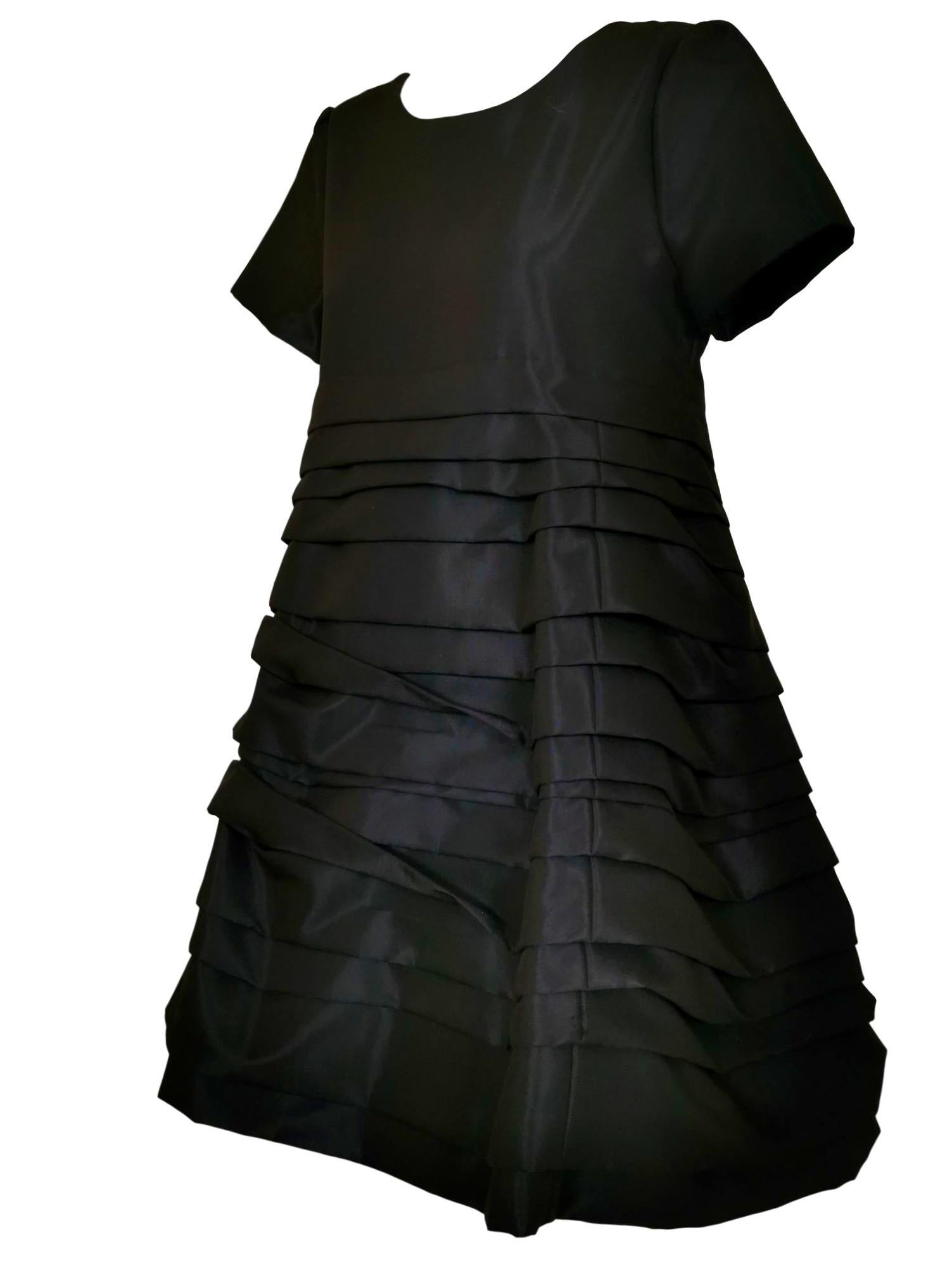 Women's Comme des Garcons Horizontal Pleated Dress with Back Flap 1994 For Sale