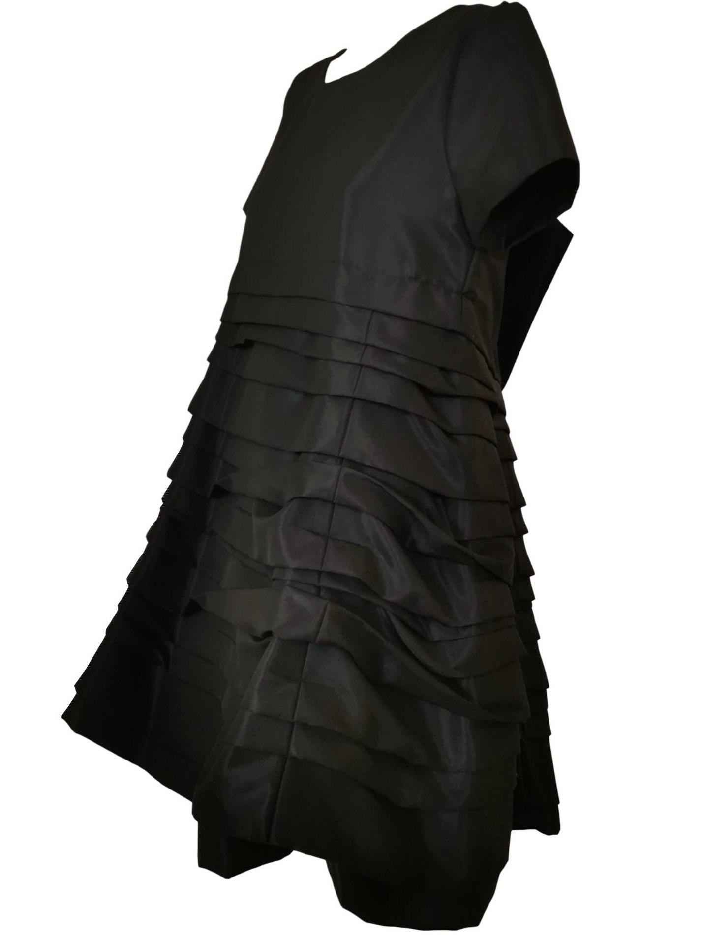 Comme des Garcons Horizontal Pleated Dress with Back Flap 1994 For Sale 1