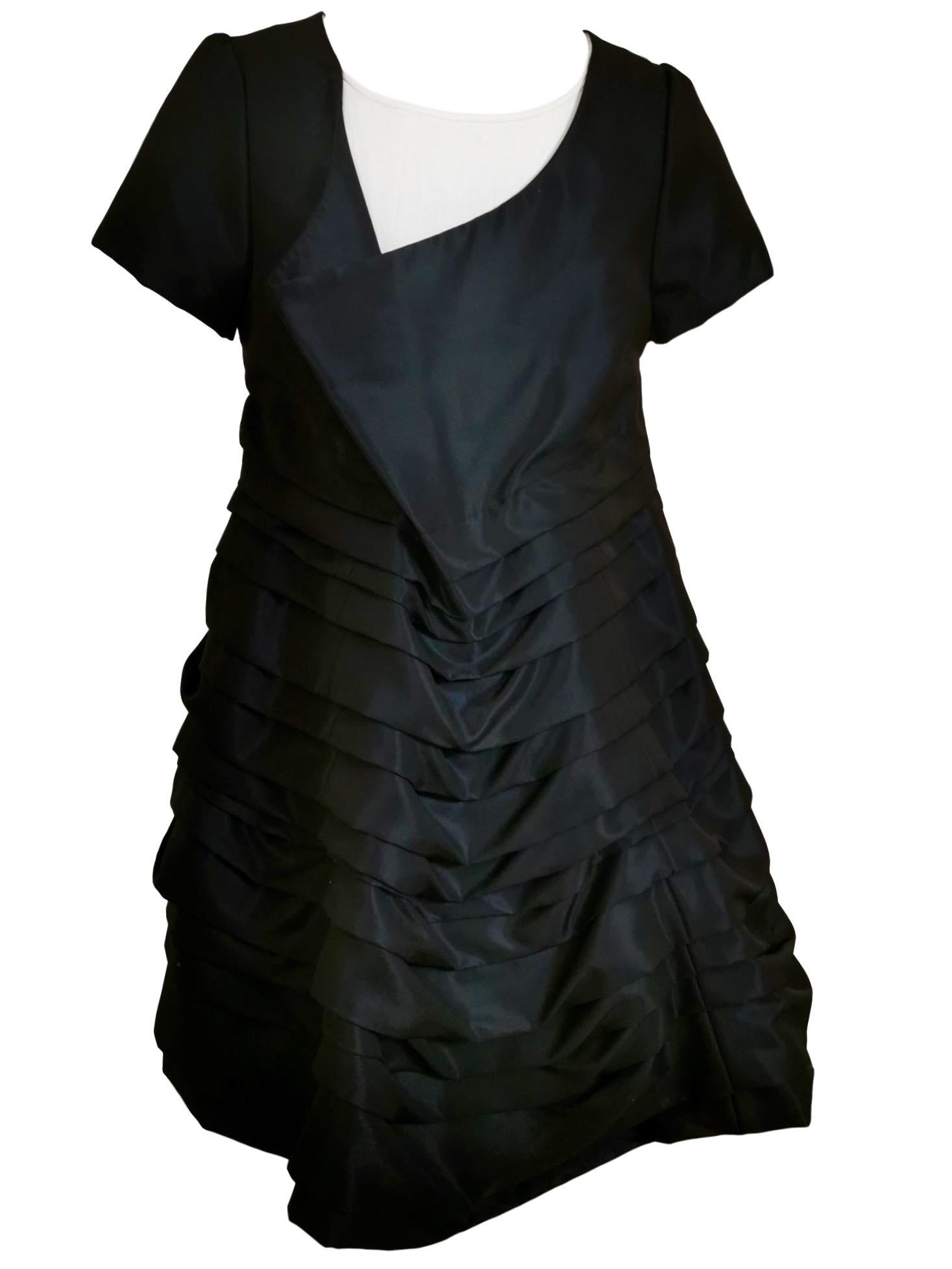 Comme des Garcons Horizontal Pleated Dress with Back Flap 1994 For Sale 2