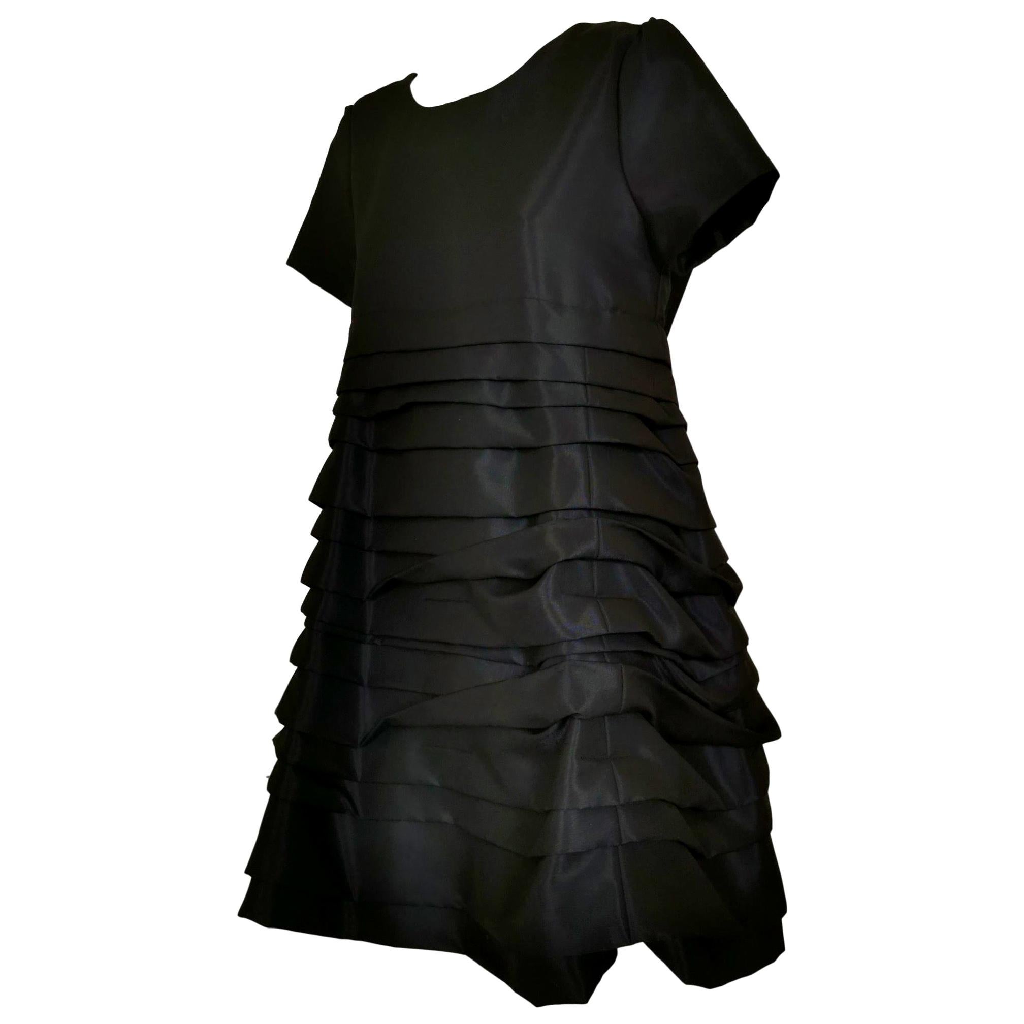 Comme des Garcons Horizontal Pleated Dress with Back Flap 1994 For Sale