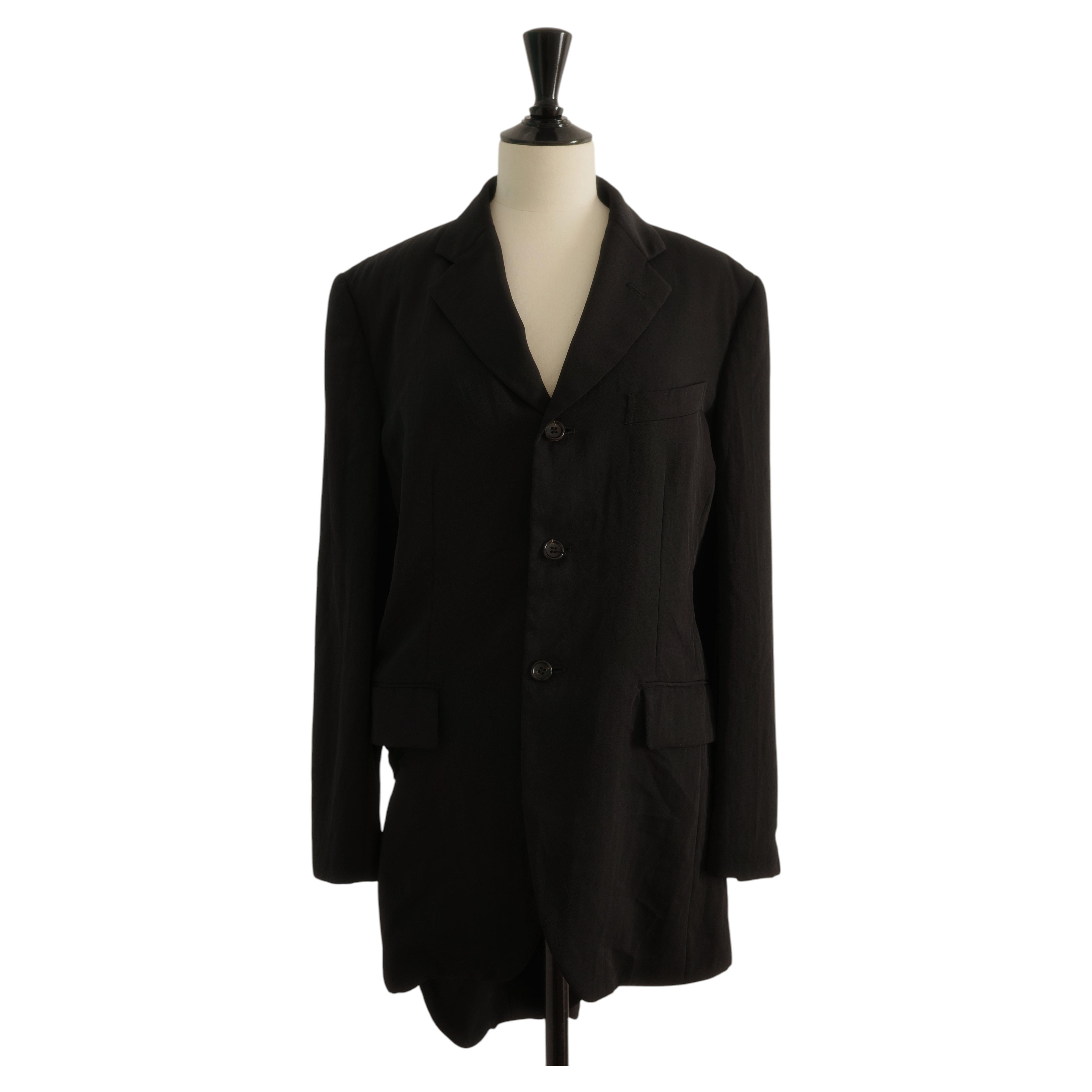Pre-owned Comme Des Garçons Jacket With Back Pocket Detail – 1995 Runway Piece In Black