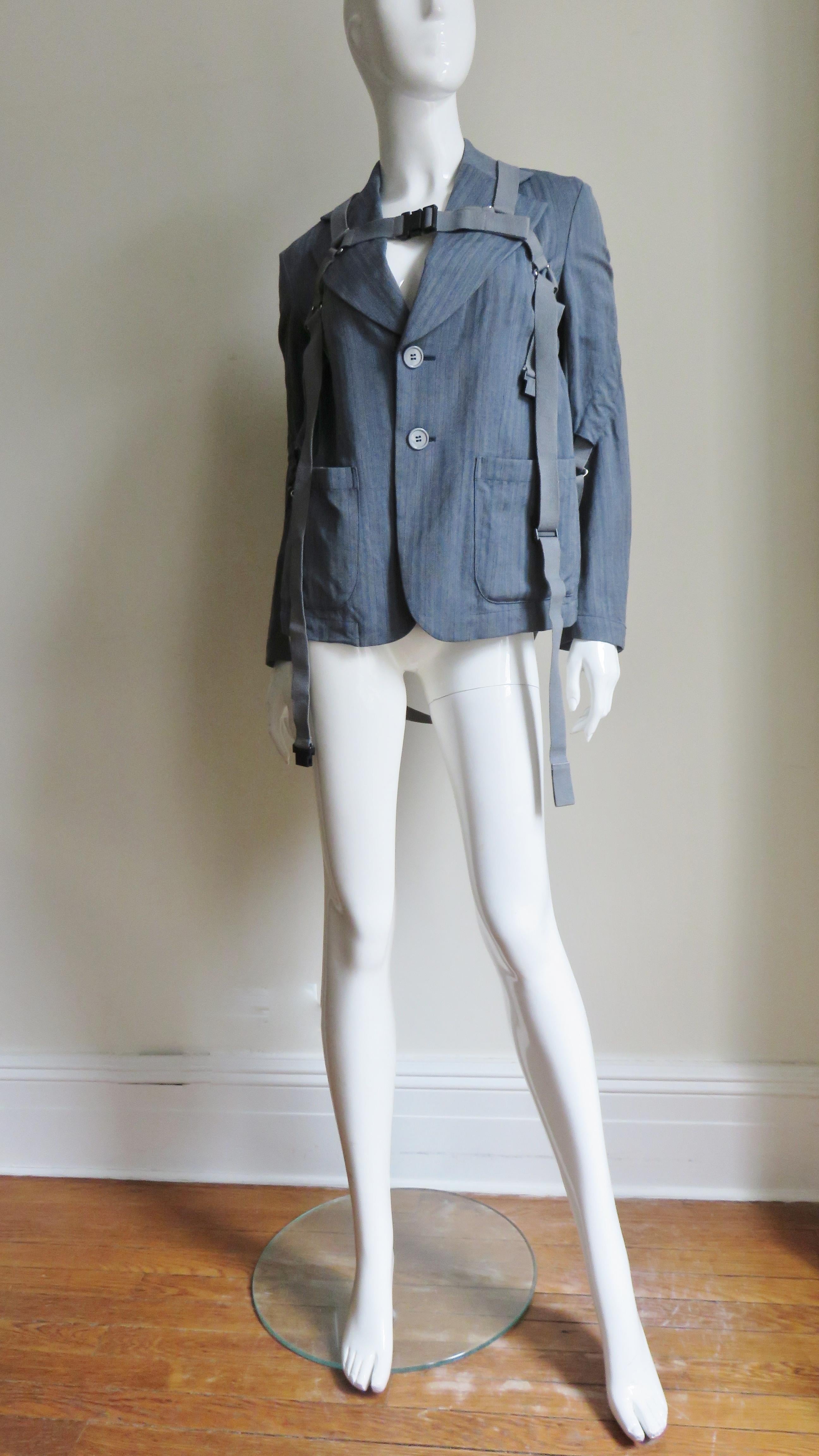 Comme des Garcons Jacket with Straps AD 2002 For Sale 2