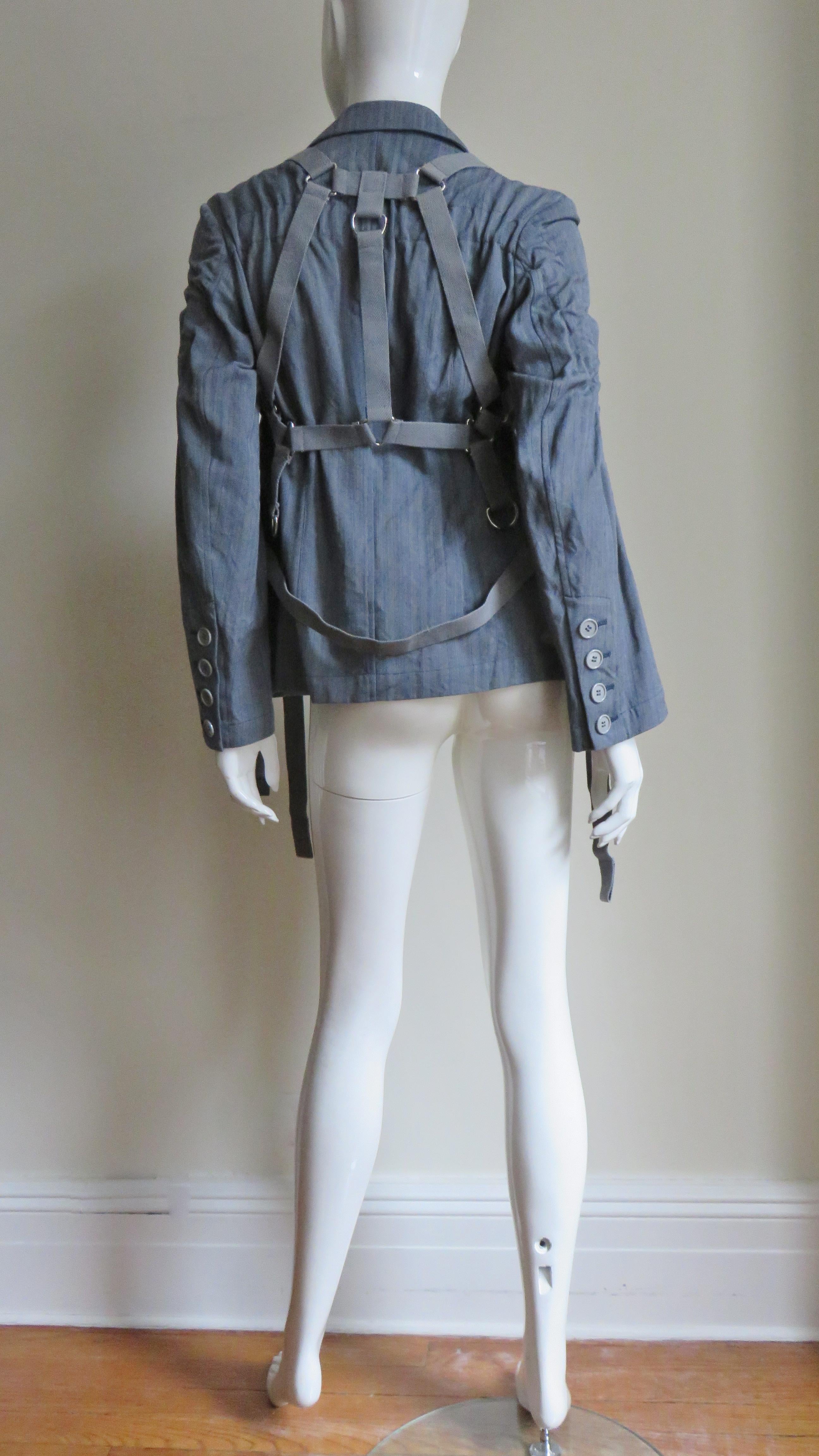 Comme des Garcons Jacket with Straps AD 2002 For Sale 8