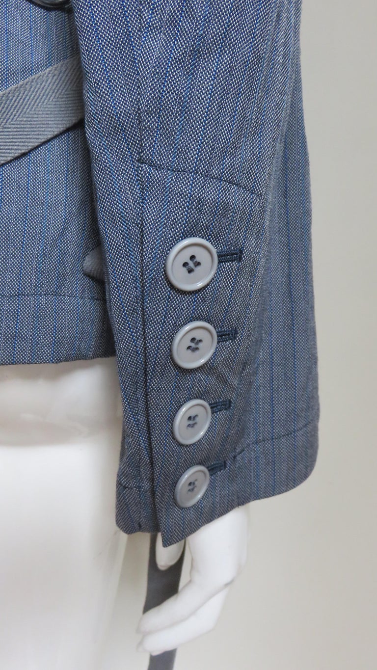 Comme des Garçon AD2002 Linen Jacket Comme des Garcons Jacket with Straps AD 2002 For Sale at