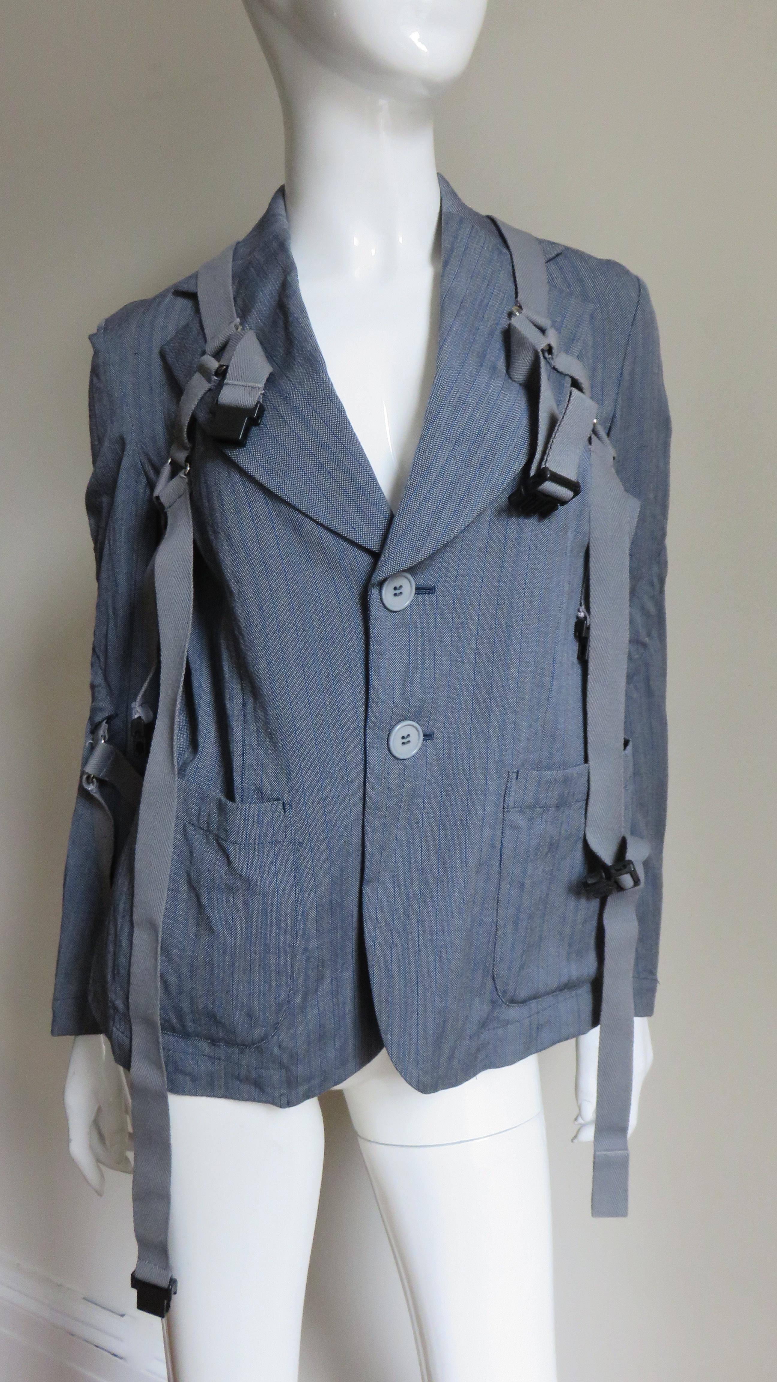 Comme des Garcons Jacket with Straps AD 2002 In Excellent Condition For Sale In Water Mill, NY