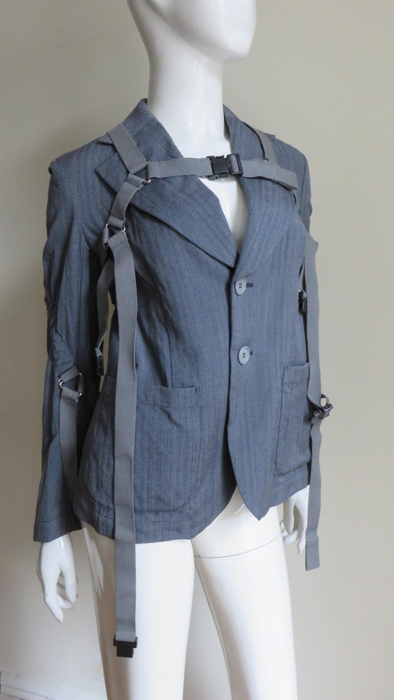 Comme des Garcons Jacket with Straps AD 2002 For Sale 3