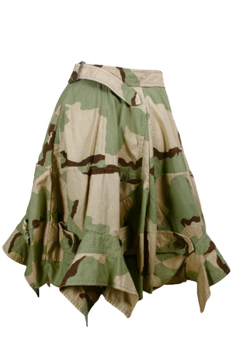 Women's Comme des Garcons Junya Watanabe 2005 Collection Camouflage Jacket Back Skirt