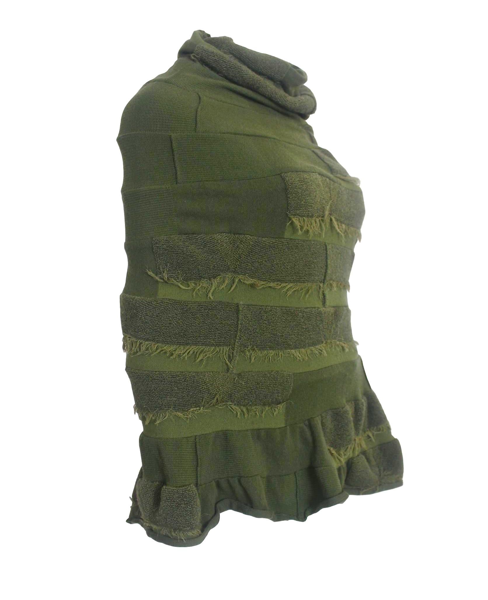 Comme des Garçons Junya Watanabe 2006 Collection Military Knitted Poncho 9