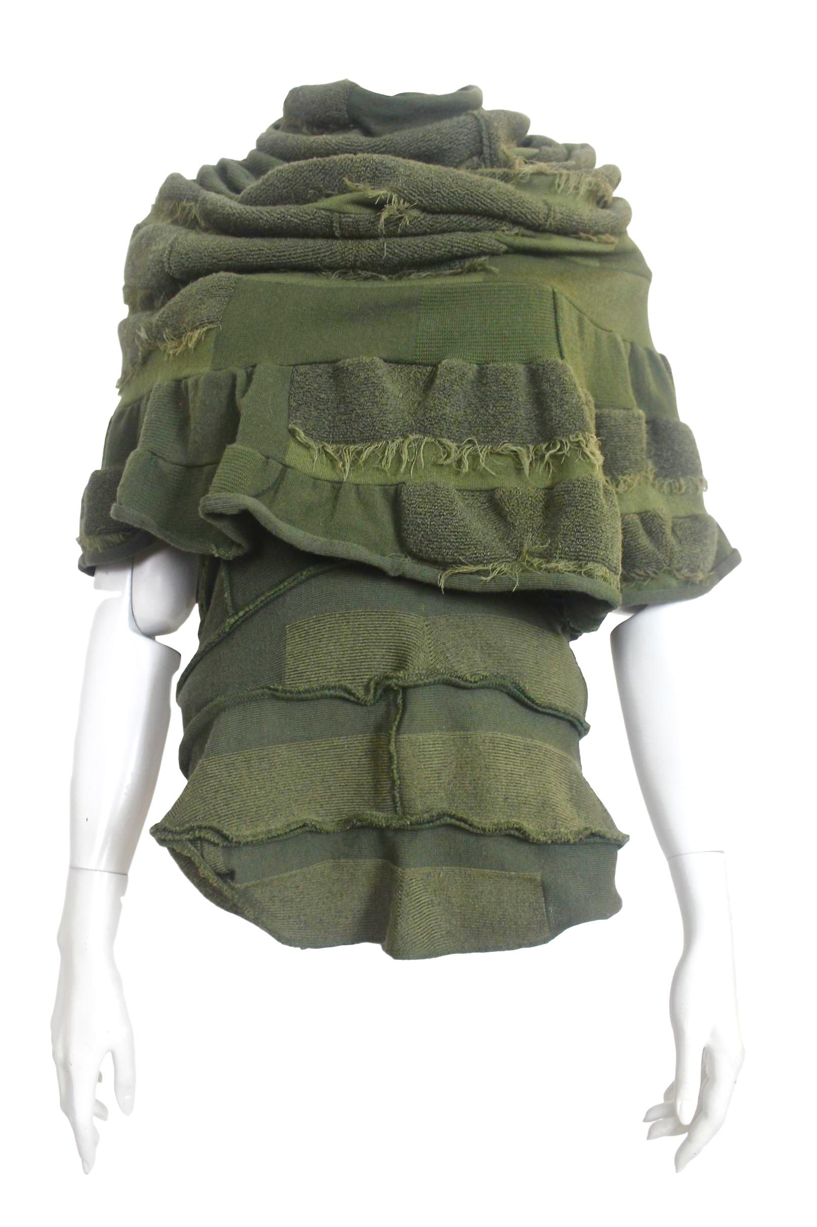 Comme des Garçons Junya Watanabe 2006 Collection Military Knitted Poncho 12