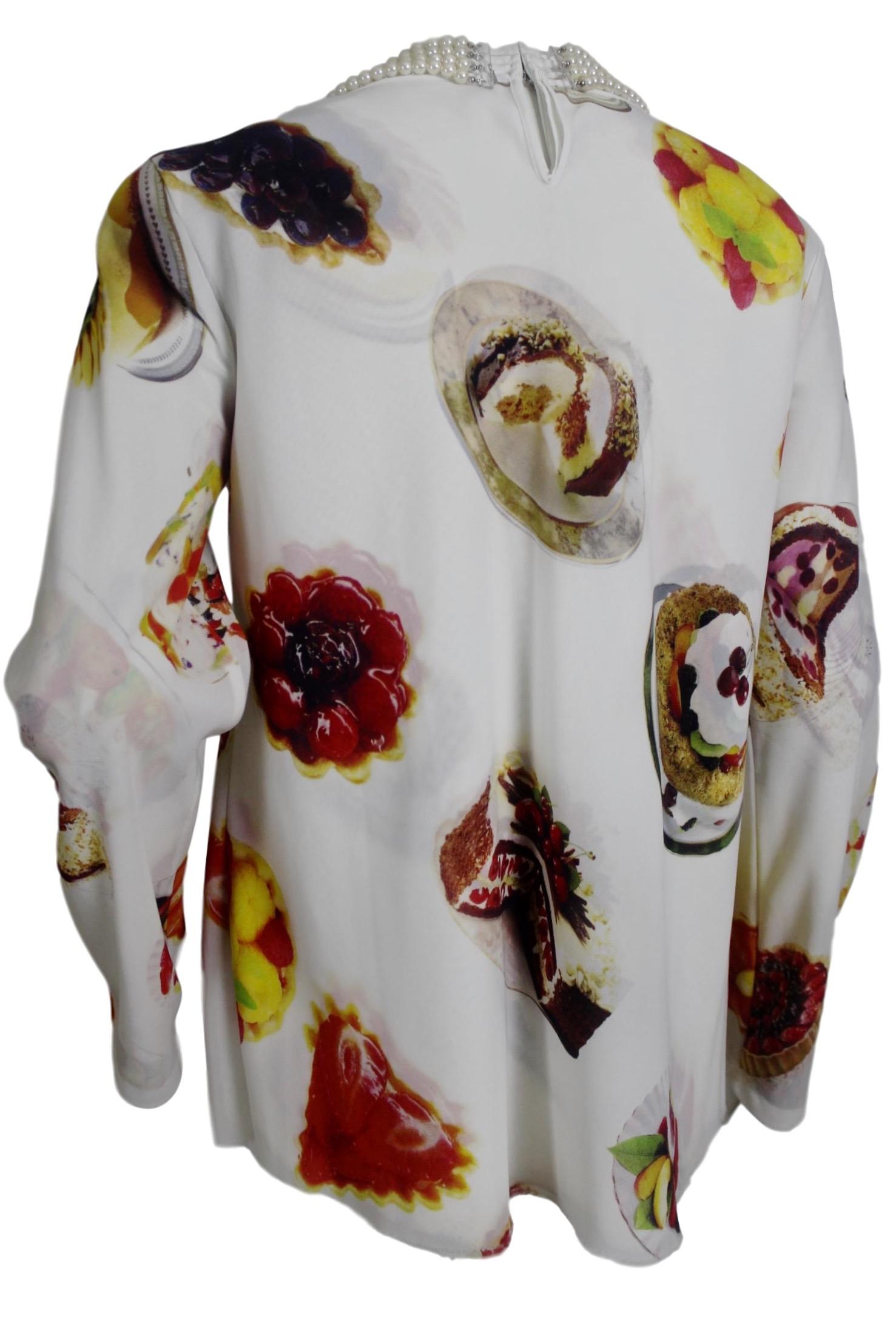 Comme des Garcons Junya Watanabe AD2000 Multi Layered Pearl Collar Blouse  In Excellent Condition For Sale In Bath, GB