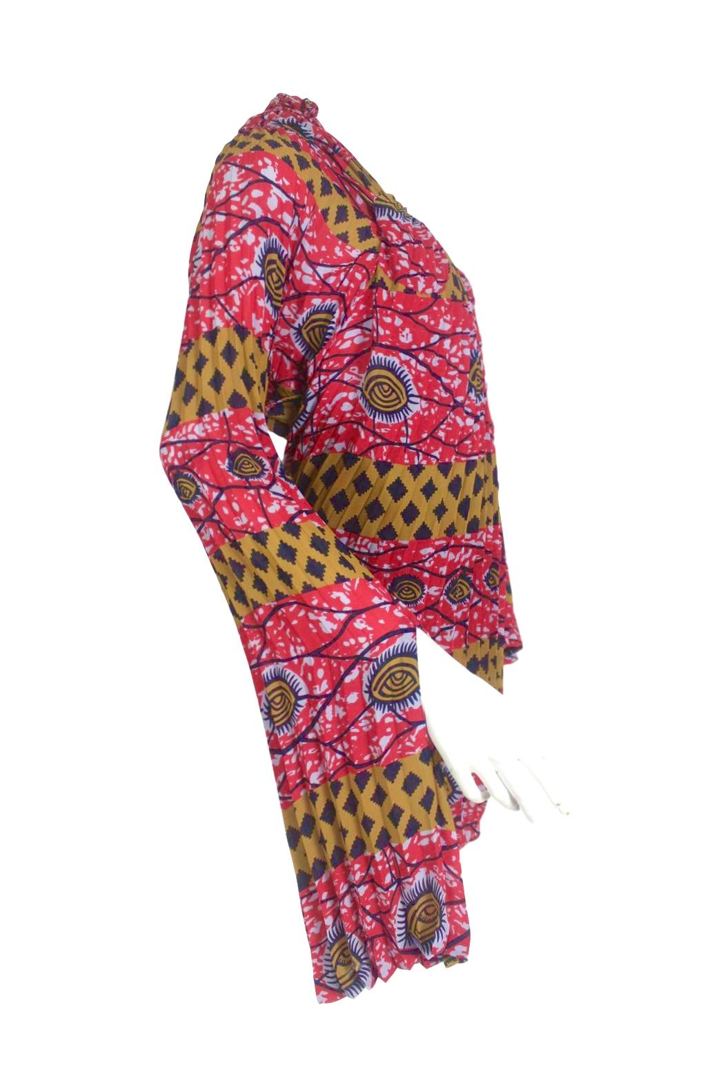 Comme des Garçons Junya Watanabe African Open Back Print Dress AD 2009 For Sale 6