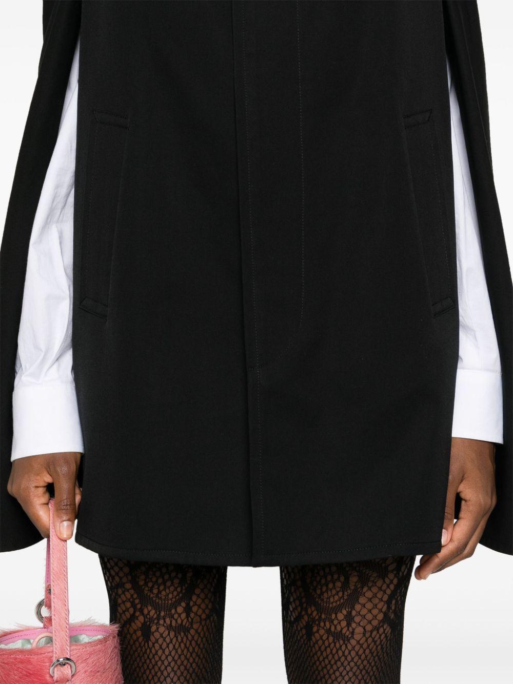 Women's Comme des Garcons Junya Watanabe Black Wool Cape For Sale