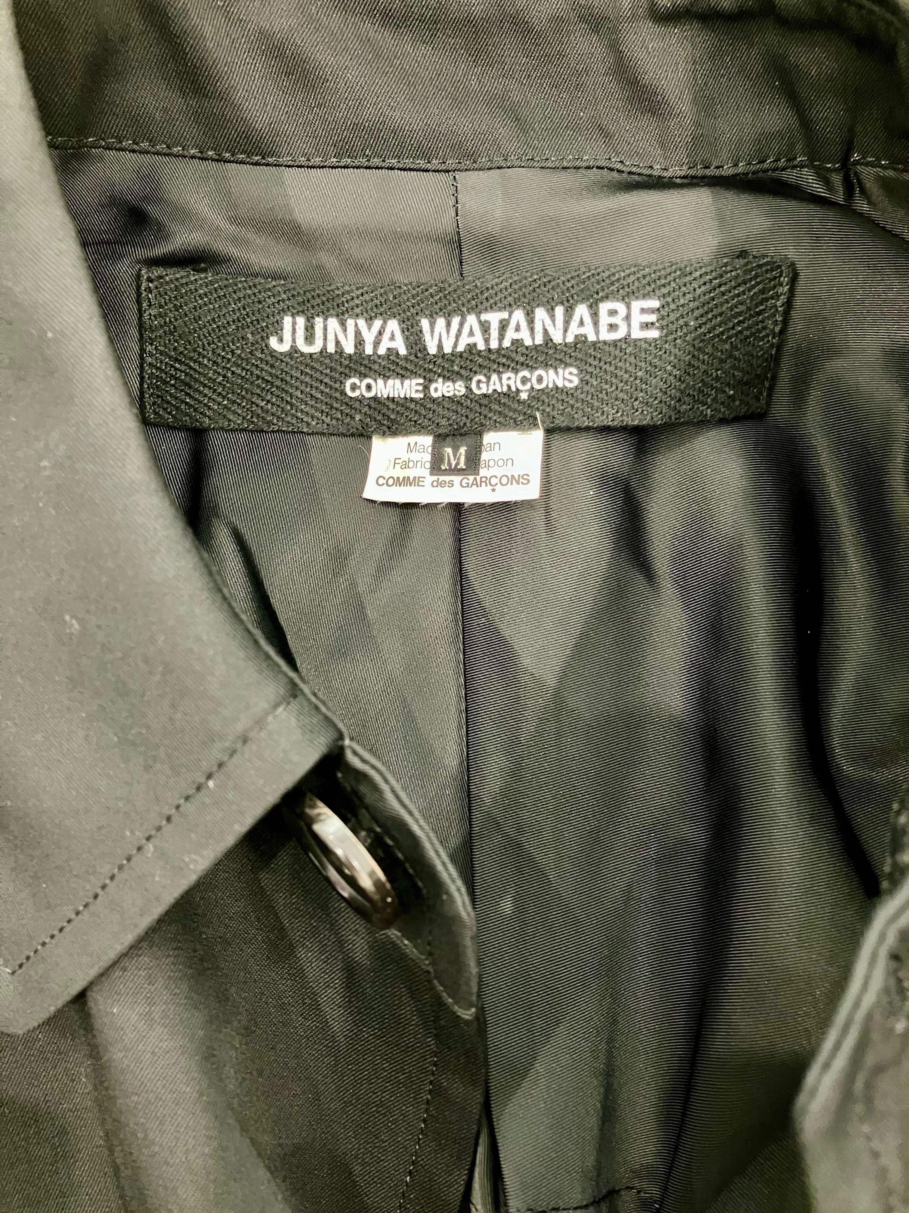 Comme des Garcons Junya Watanabe Black Wool Cape For Sale 3