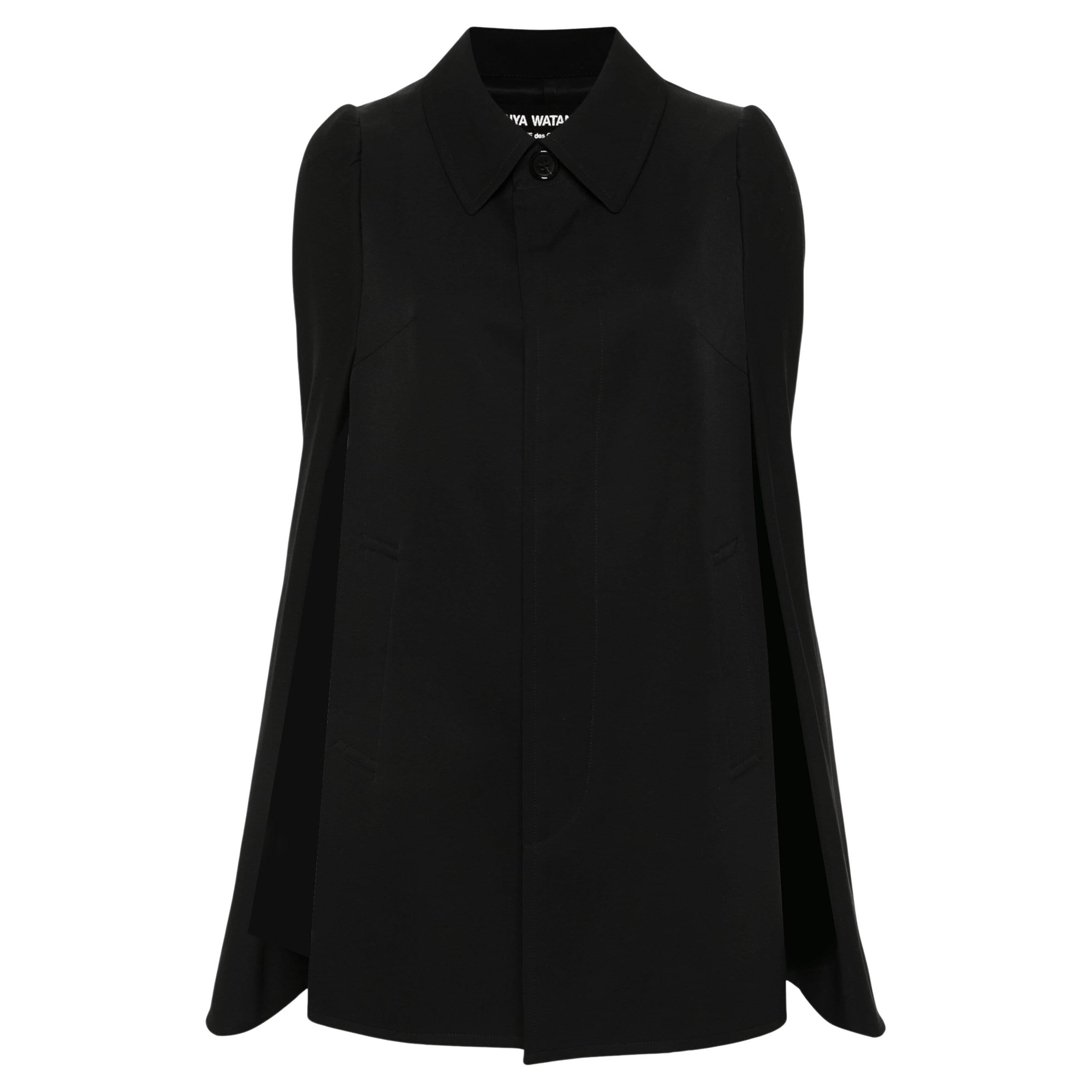 Comme des Garcons Junya Watanabe Black Wool Cape For Sale