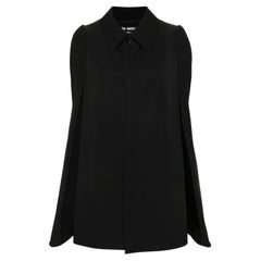 Cape en laine noire Junya Watanabe pour Comme des Garcons